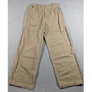EMPYRE Women Pants Small Tori Y2K Khaki Twill Canvas Baggy Relax Khaki